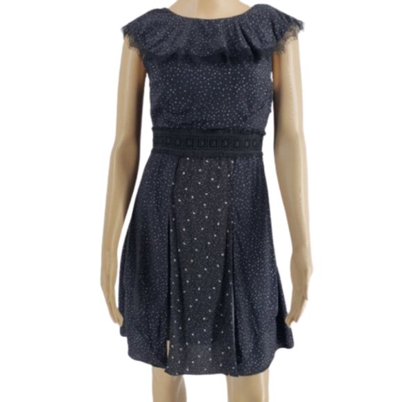Foxiedox Peggy Polka Dot Mini Dress Black 4 - Picture 1 of 8